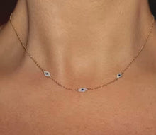 Load image into Gallery viewer, Pavé Evil Eye Protection Necklace