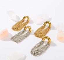 Load image into Gallery viewer, Milano Chain Tassel Earrings