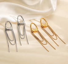 Load image into Gallery viewer, Serena Chain Drop Earrings