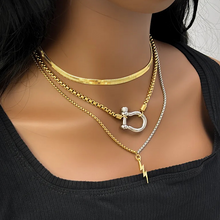 Load image into Gallery viewer, Luxe Lock Chain Necklace