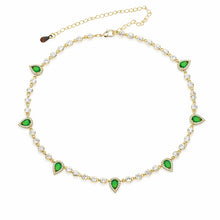 Load image into Gallery viewer, Emerald Glow Tennis Necklace