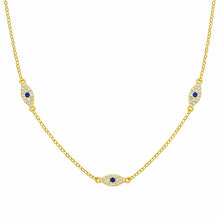 Load image into Gallery viewer, Pavé Evil Eye Protection Necklace
