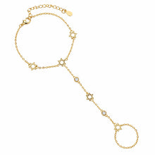 Load image into Gallery viewer, Star of David Hand Chain Bracelet