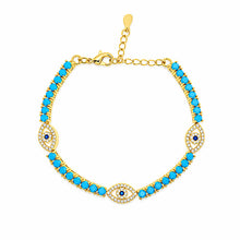Load image into Gallery viewer, Evil Eye Tennis Bracelet