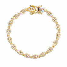 Load image into Gallery viewer, Crystal Evil Eye Tennis Bracelet
