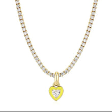 Load image into Gallery viewer, heart in Yellow Necklace
