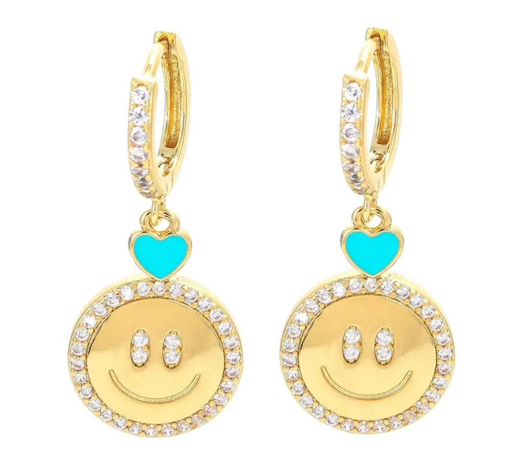 Smiley Face Drop Earrings