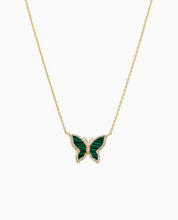 Load image into Gallery viewer, Pave Colored Stone Butterfly Necklace No
