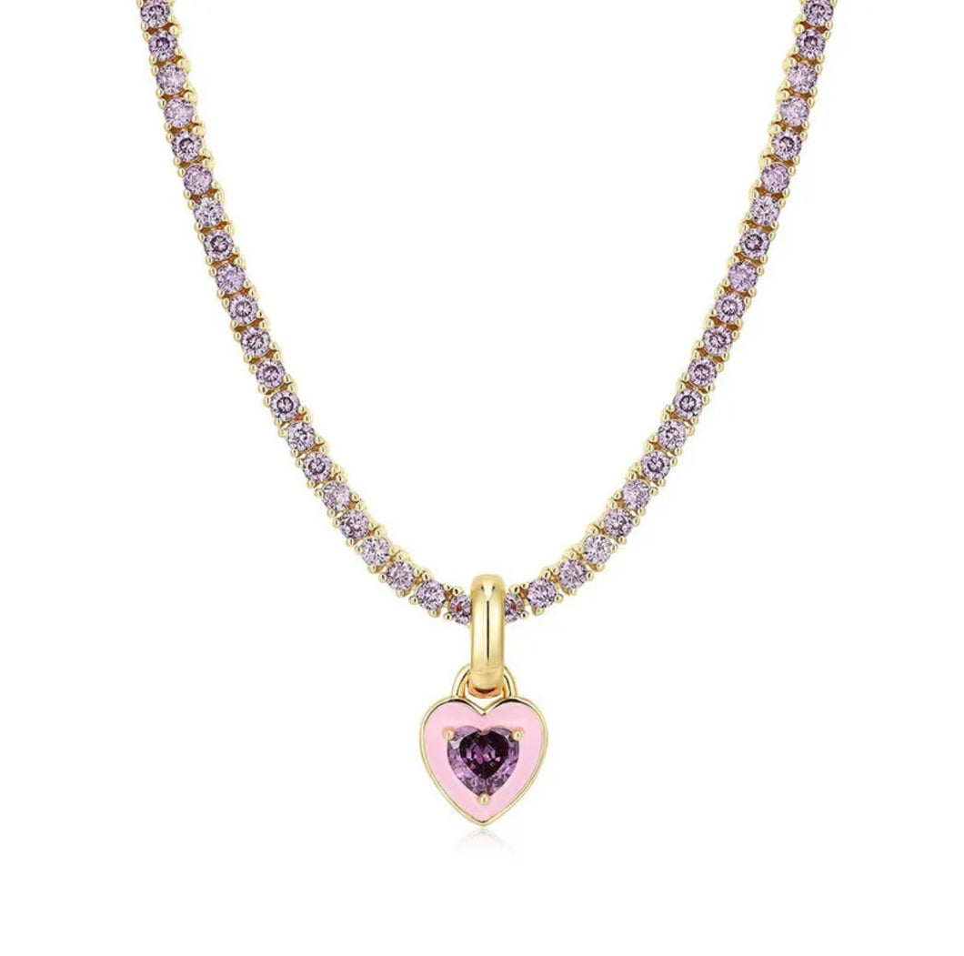 Heart in Rose Necklace