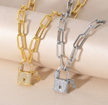 Load image into Gallery viewer, Lock &amp; Key Luxe Necklace
