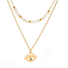 Load image into Gallery viewer, Double Layer Evil Eye Necklace
