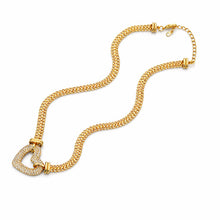 Load image into Gallery viewer, Pavé Heart link Necklace
