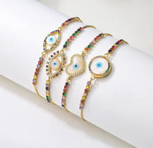 Load image into Gallery viewer, Evil Eye Multicoloured Bracelet
