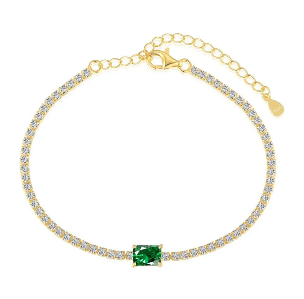 Emerald Baguette Tennis Bracelet