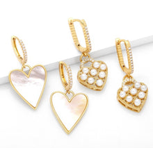 Load image into Gallery viewer, Heart Pearl Earrings
